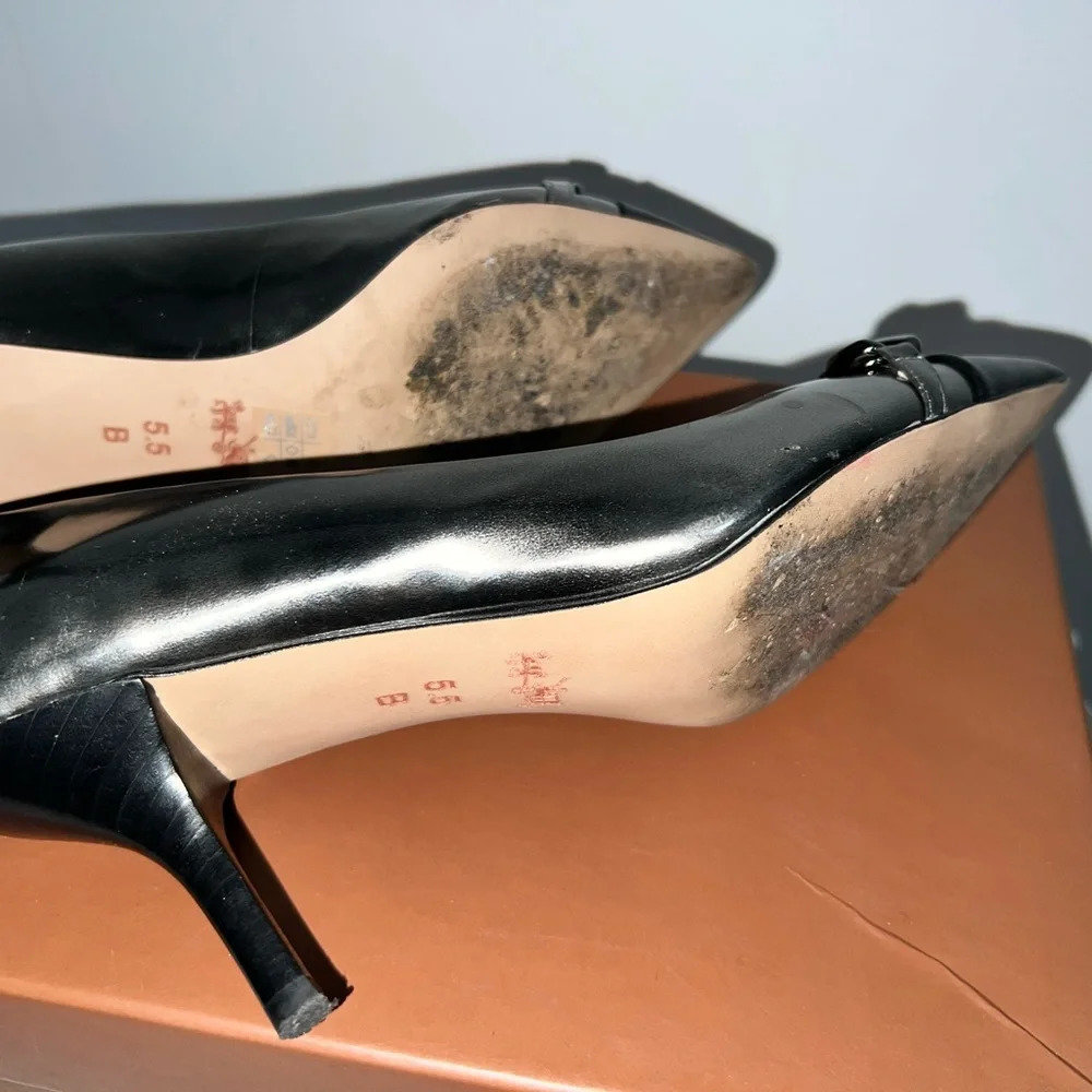 Coach Metallic Leather Sandal Size 5.5 - Picture 5 of 15